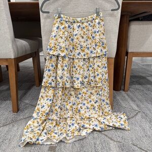 Flower print skirt